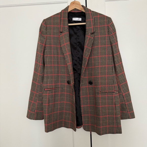 Anine Bing Checkered Blazer - Red and Black - Picture 5 of 8